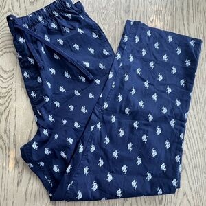Men's U.S. Polo Assn. Navy Blue Printed Lounge/Sleep Pants